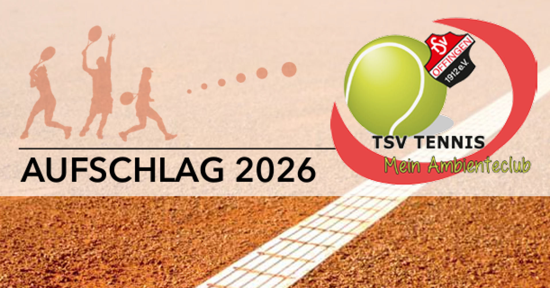 TSV Tennis Aufschlag 2026 Vereinsleben Sandplatz Tennisclub