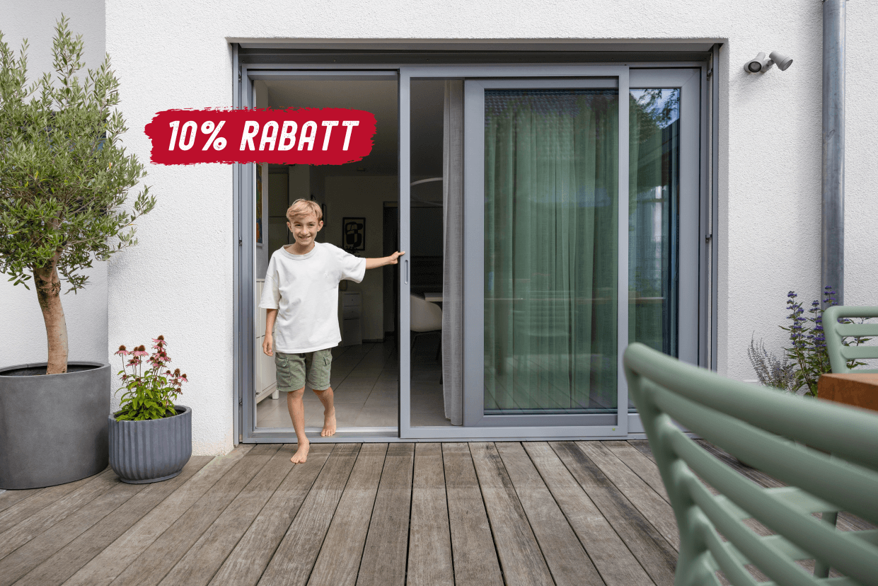 Schiebetür zur Terrasse mit 10% Rabatt Angebot