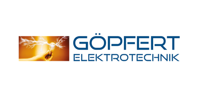 Logo von Göpfer Elektrotechnik mit elektrischer Kugel