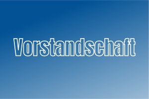 Schriftzug Vorstandschaft auf blauem Hintergrund