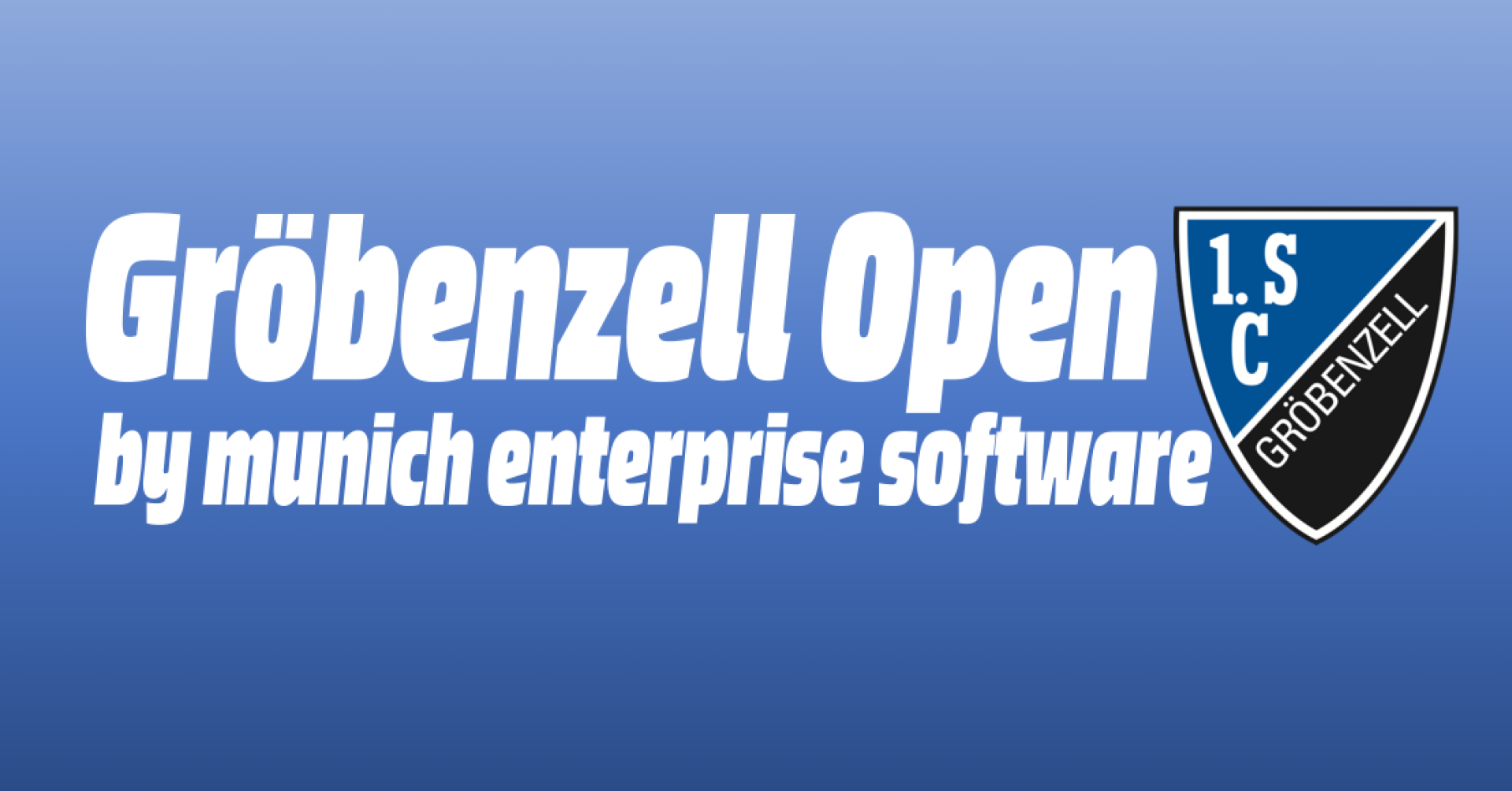 Logo der Grobenzell Open 2026 mit dem Schriftzug 'Grobenzell Open' auf blauem Hintergrund