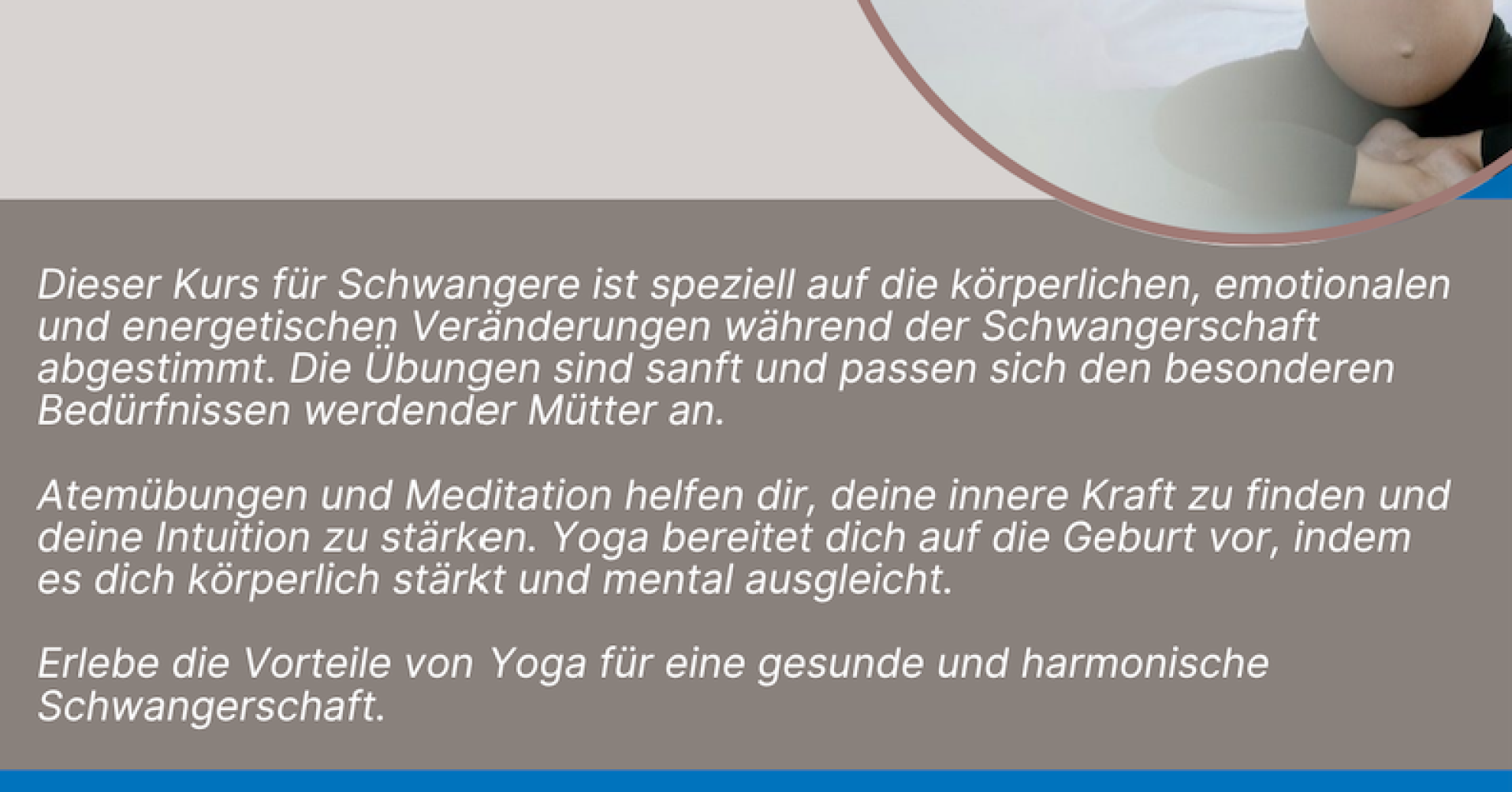 Yoga für Schwangere Kursinformation mit Katja Hilgert bei TGM Gonsenheim, Termine und Kontakt