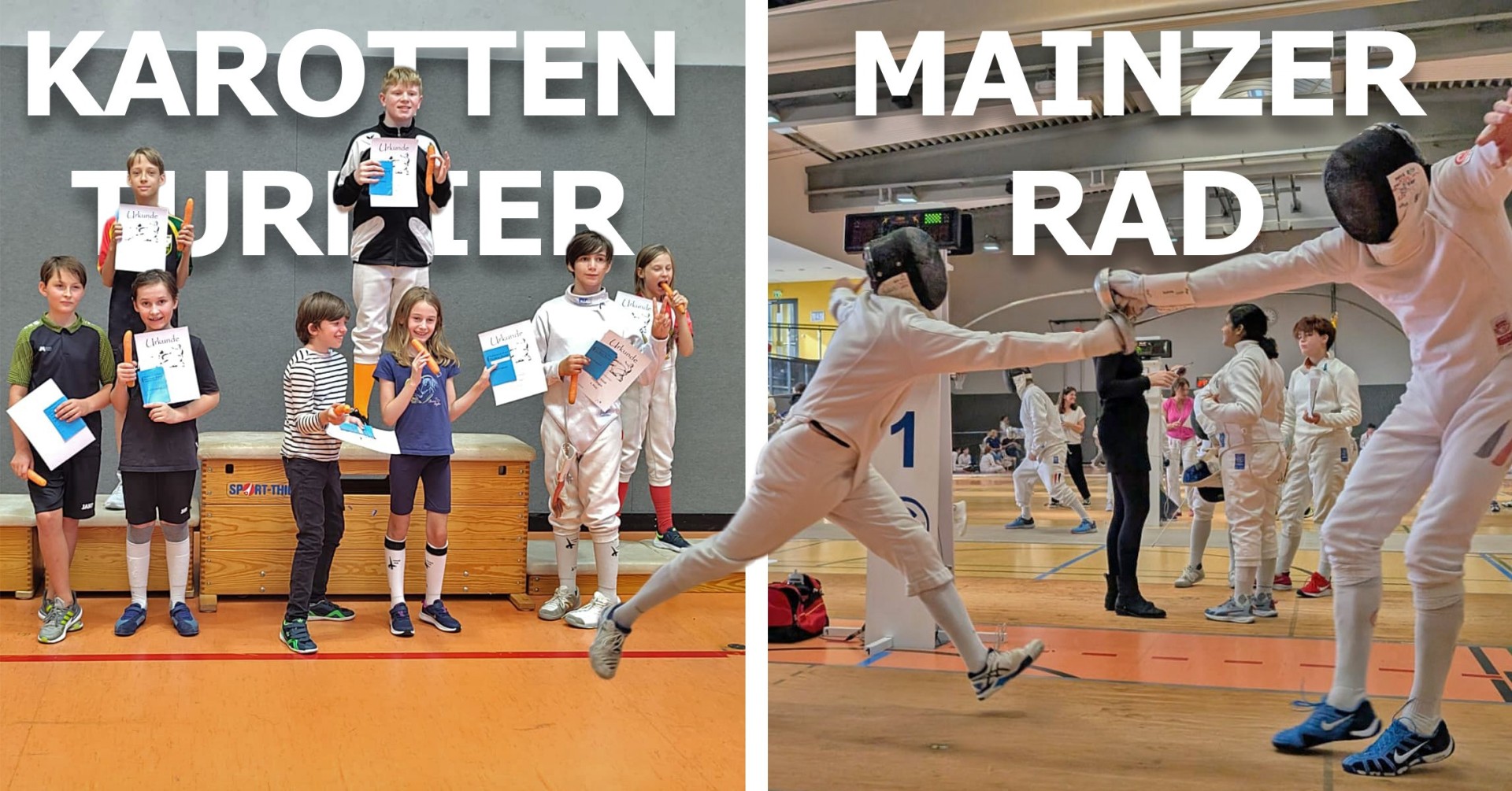 TGM Karottenturnier und Mainzer Rad 2025 Siegerpodest und Fechtduell bei Karottenturnier und Mainzer Rad 2025