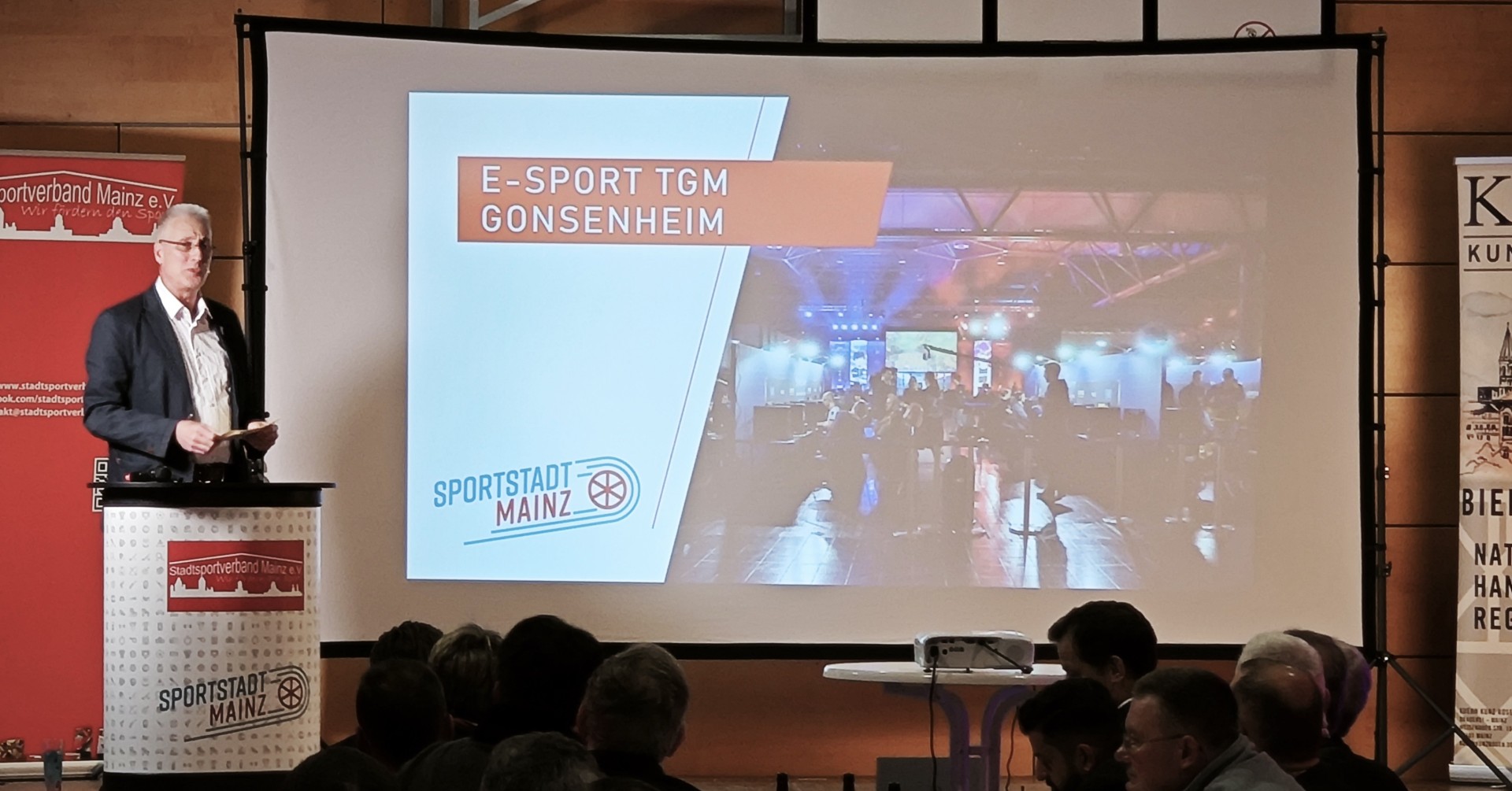 Präsentation zum E-Sport TGM Gonsenheim bei einer Veranstaltung der Sportstadt Mainz