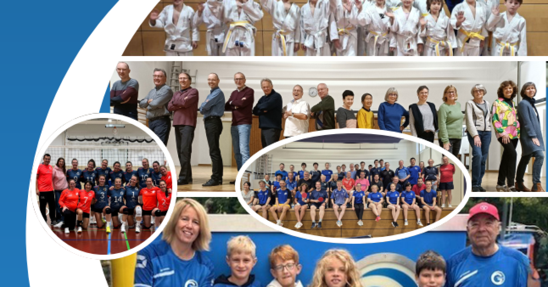 Titelbild der Turngemeinde Ingelheim 1861 e.V. mit Sportgruppen verschiedener Disziplinen für das Winterprogramm 2025/2026