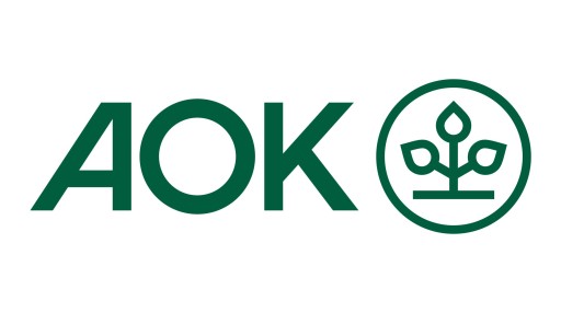 Logo der AOK für Social Media, grün auf weißem Hintergrund