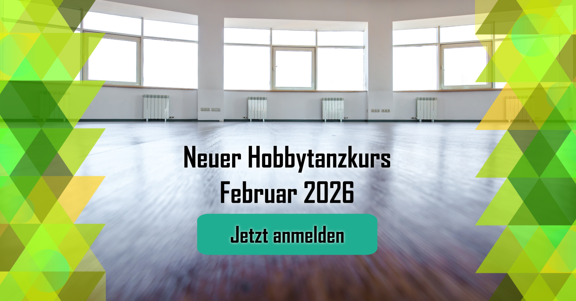 Headerbild zum neuen Hobbytanzkurs im Februar 2026 – Jetzt anmelden
