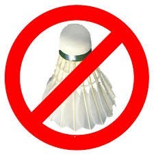 Federball mit Verbotssymbol