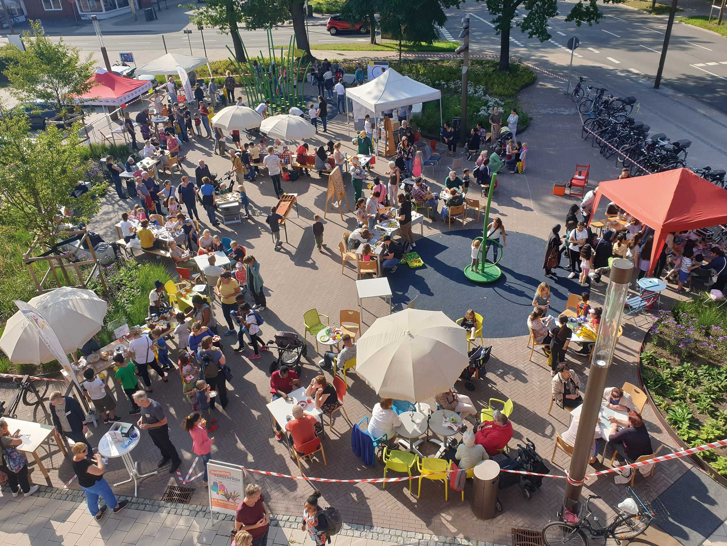 Soziale Angebote und lebendige Quartiere sind das Ziel von „Eine Stadt für alle“. Beim Stadtteilfest in Kreyenbrück war schon mal jede Menge los. Foto: Renate Schulze