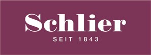 Markenlogo seit 1843 auf purpurfarbener Fläche Logo mit Schriftzug 'seit 1843' auf purpurfarbenem Hintergrund